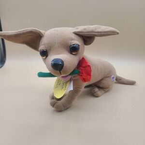 1999 Taco Bell Plush Chihuahua Flower Collar 12" Not Talking